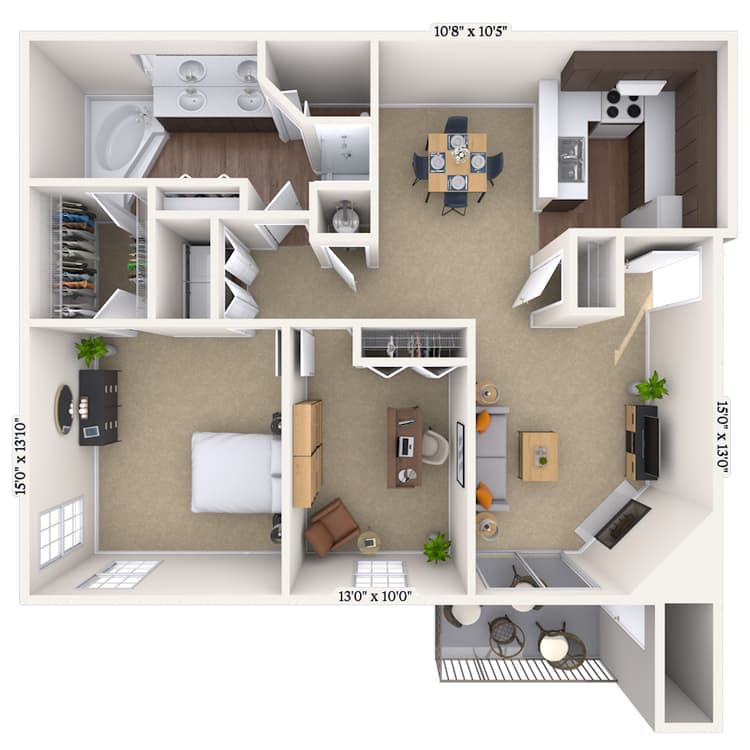 Floorplan image of unit 01002