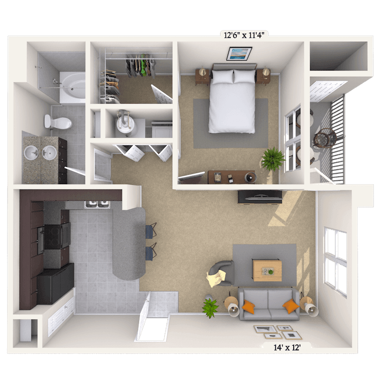 Floorplan image of unit 043023