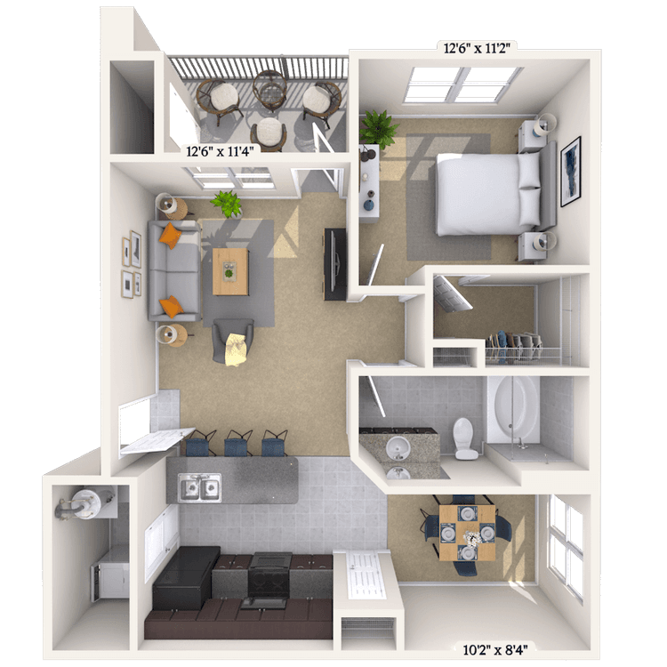 Floorplan image of unit 043021