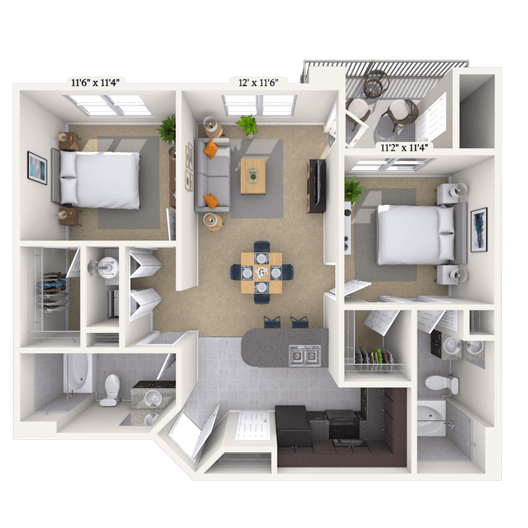 Floorplan image of unit 033011