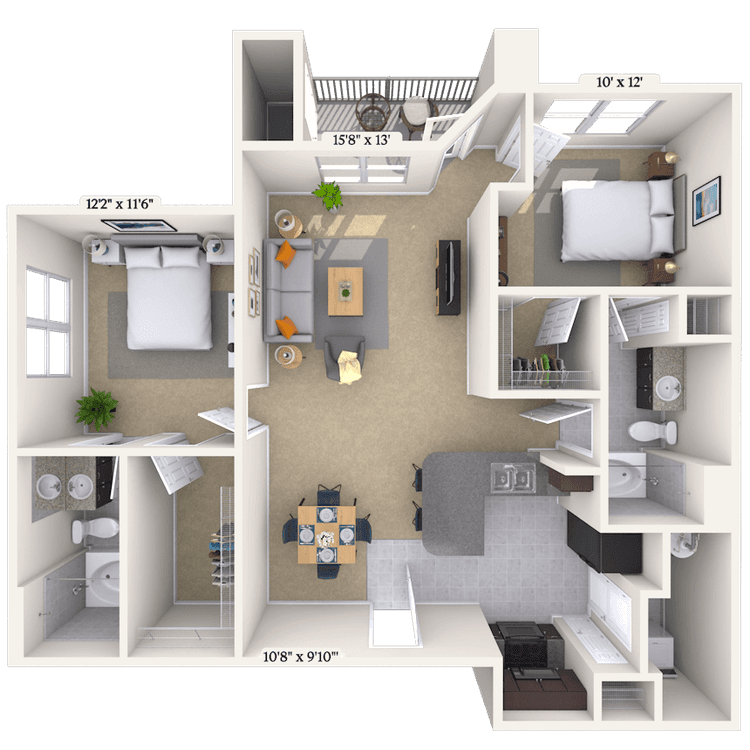 Floorplan image of unit 023008