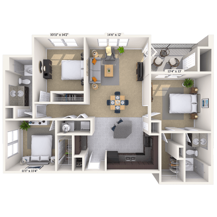 Floorplan image of unit 142071