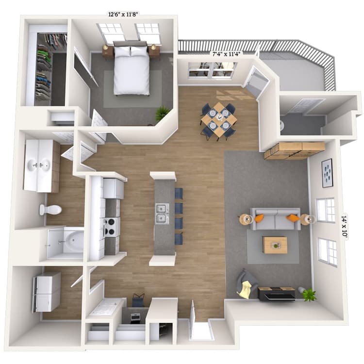 Floorplan image of unit 1209