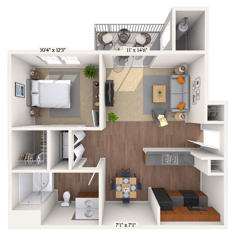 Floorplan image of unit 101086