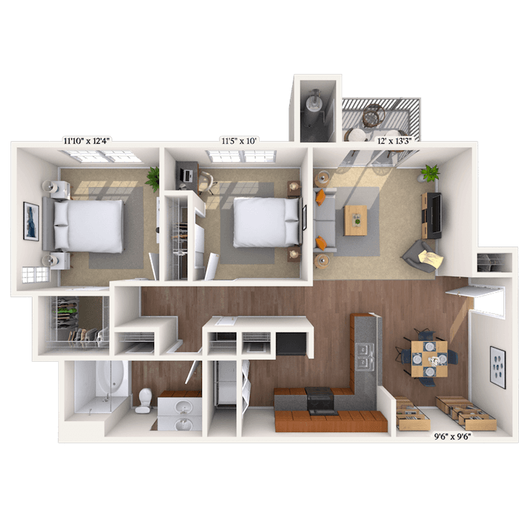 Floorplan image of unit 101010
