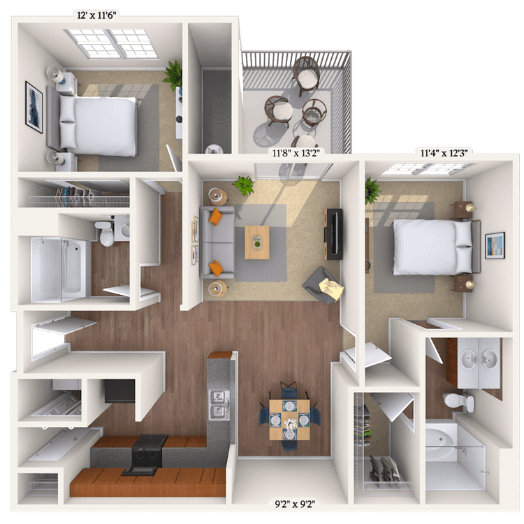 Floorplan image of unit 101076