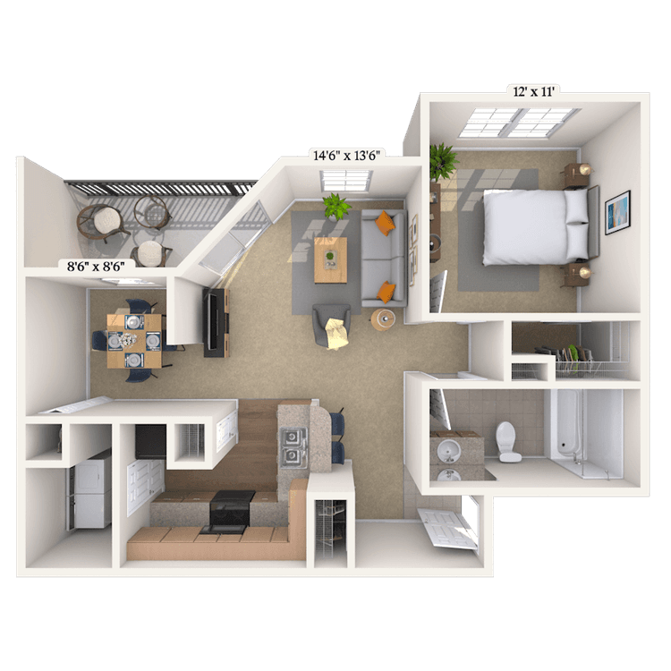 Floorplan image of unit 08825