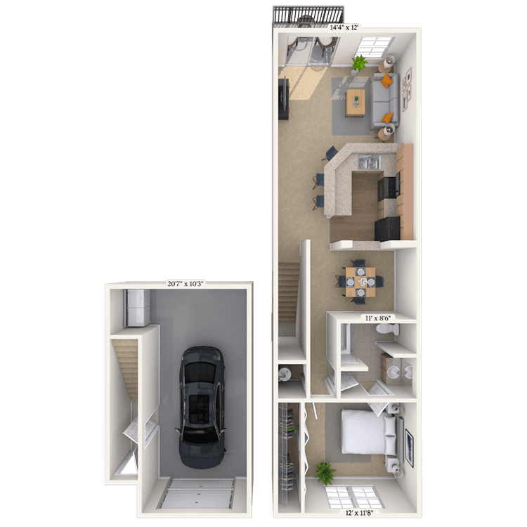 Floorplan image of unit 212106