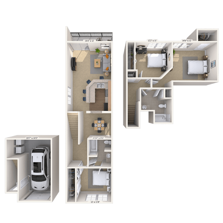 Floorplan image of unit 212114