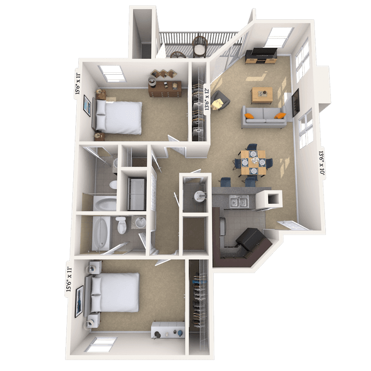 Floorplan image of unit 020204