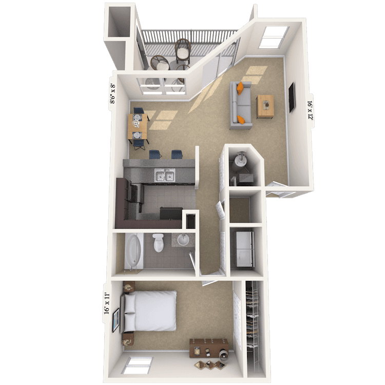 Floorplan image of unit 202007
