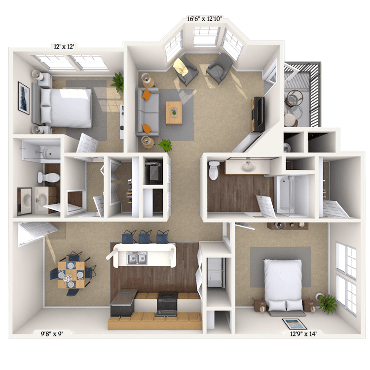 Floorplan image of unit 08827