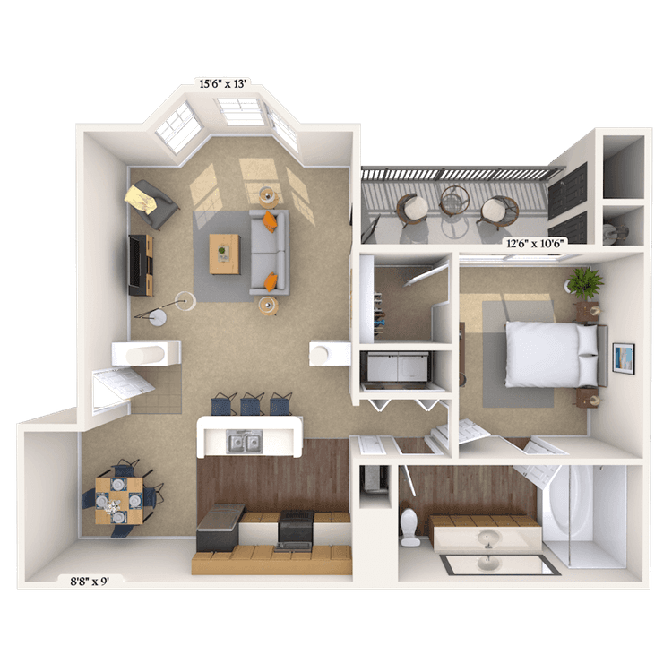Floorplan image of unit 101036