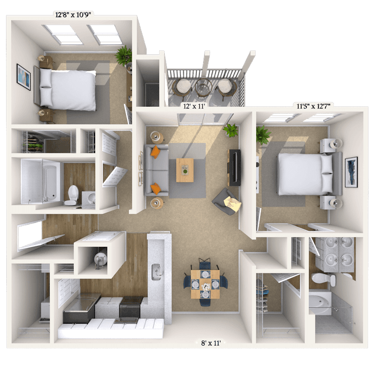 Floorplan image of unit 070718