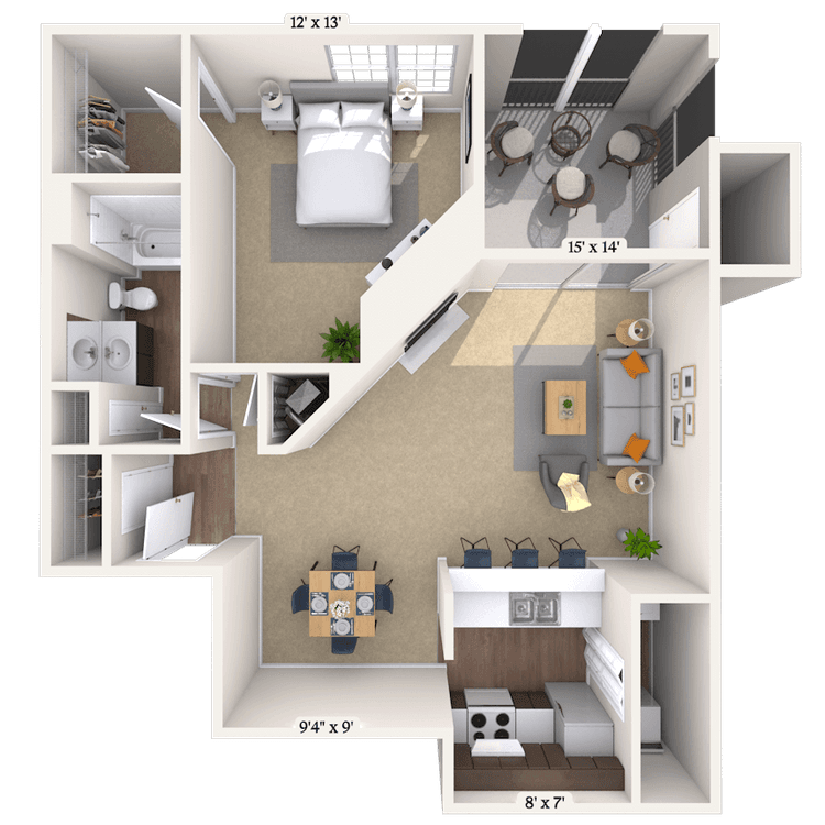 Floorplan image of unit 2020C