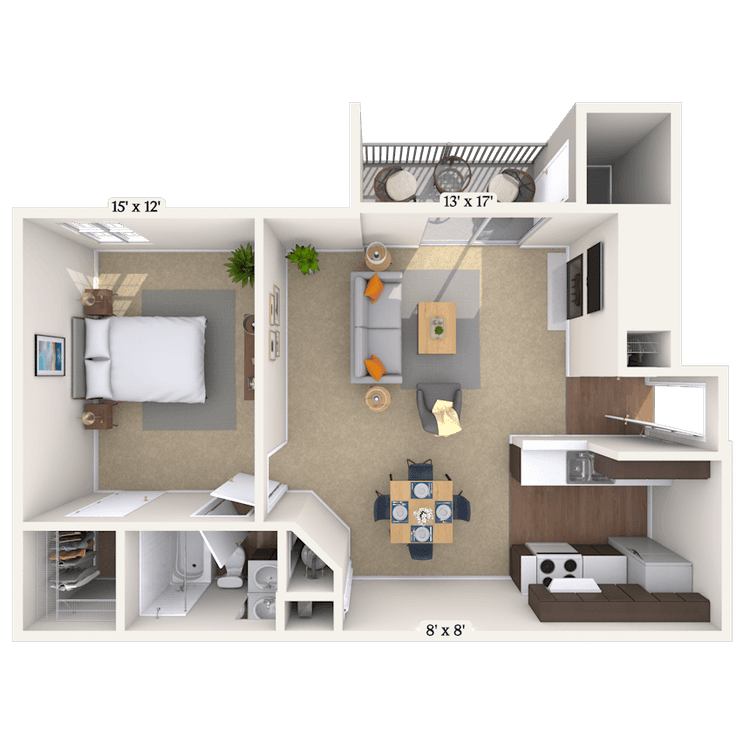 Floorplan image of unit 044H