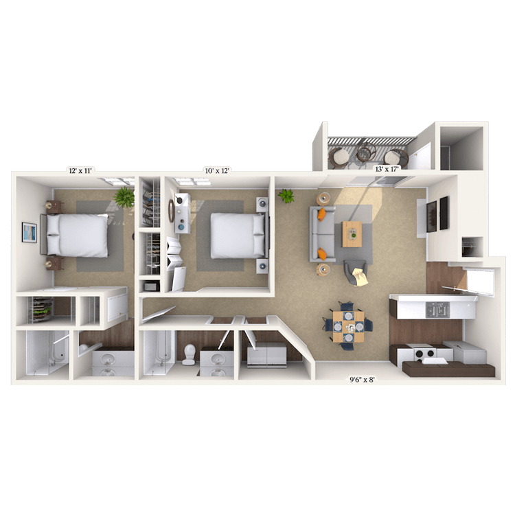 Floorplan image of unit 1818G