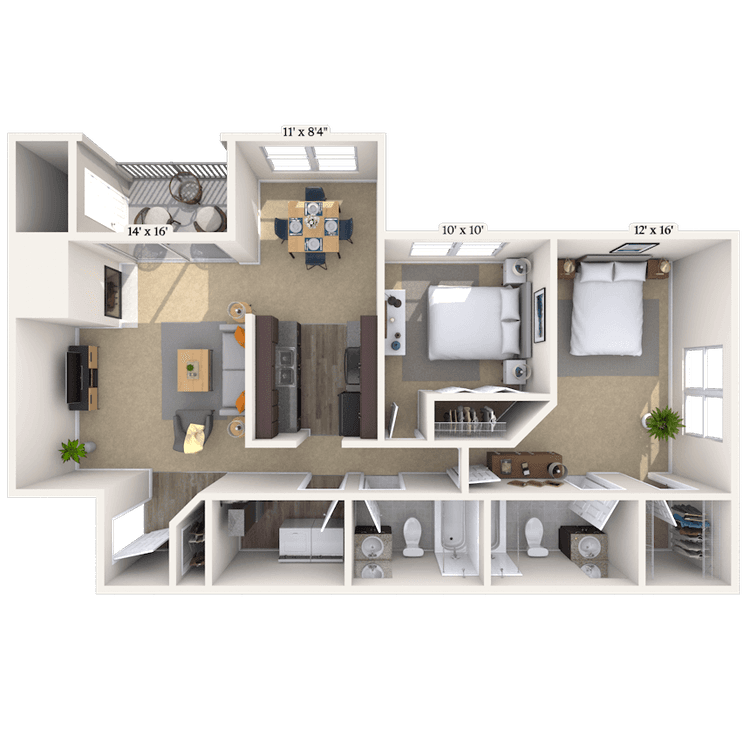 Floorplan image of unit 1717E