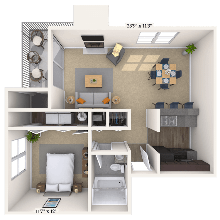 Floorplan image of unit 1818B