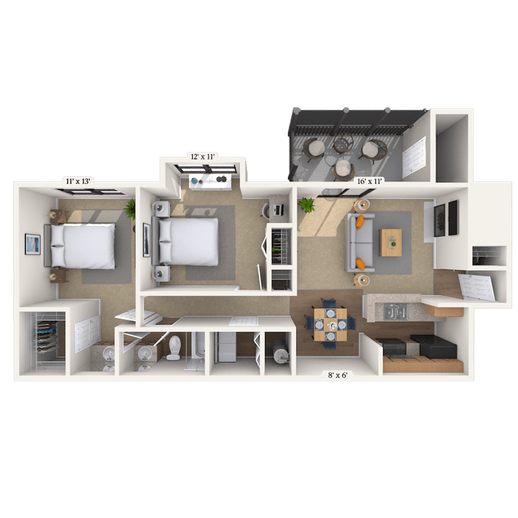 Floorplan image of unit 01803-H