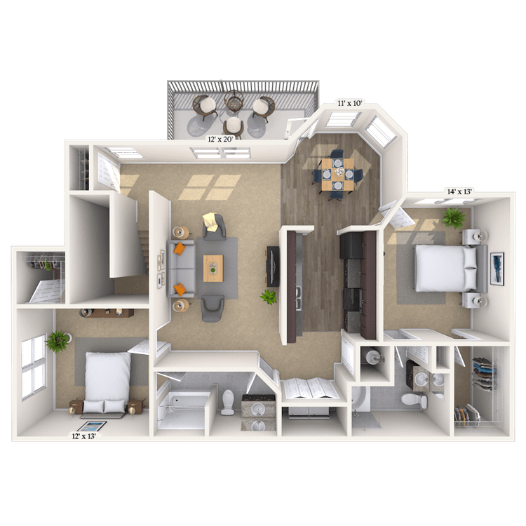 Floorplan image of unit 04406