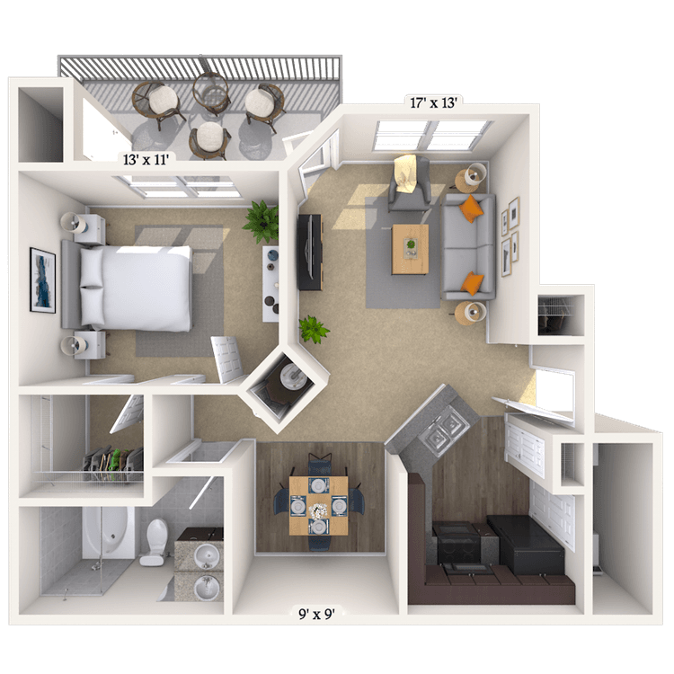 Floorplan image of unit 04416