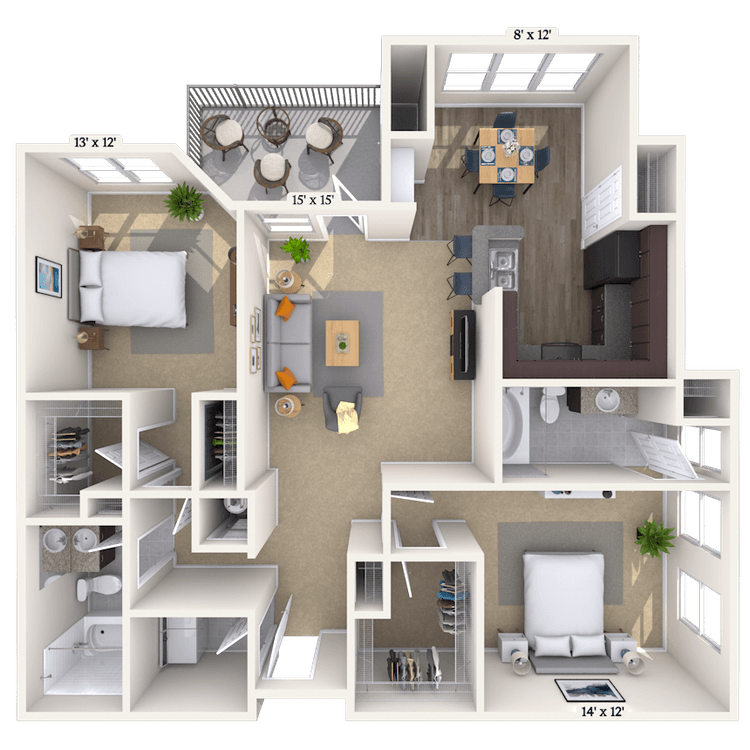 Floorplan image of unit 171721