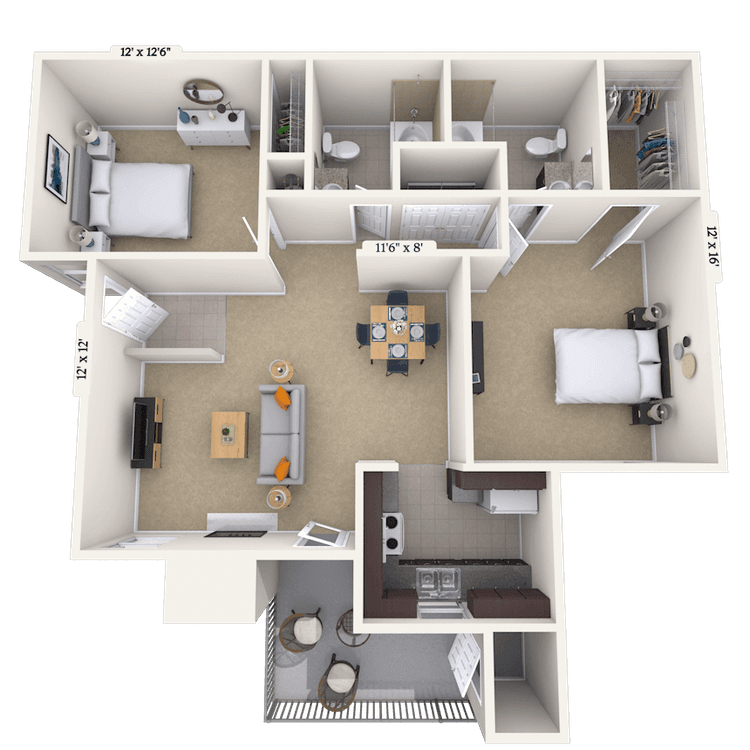 Floorplan image of unit 101010