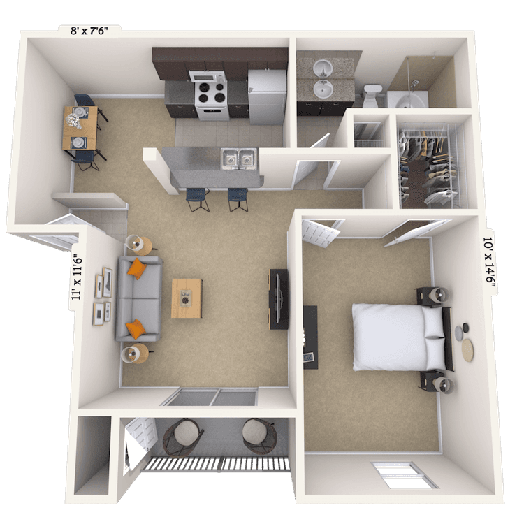 Floorplan image of unit 141417