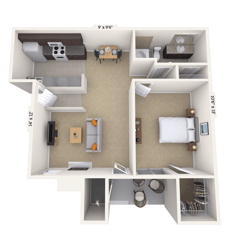 Floorplan image of unit 151504