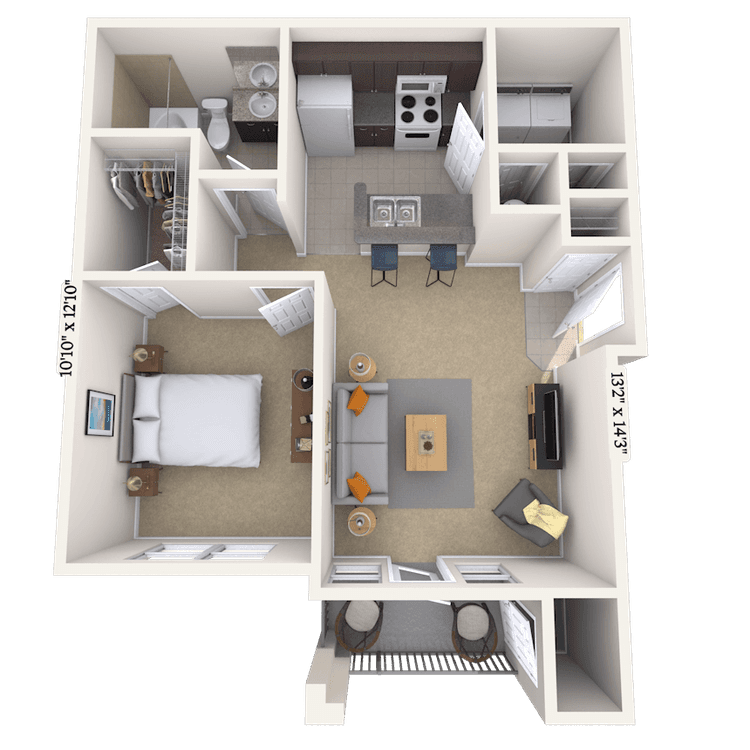 Floorplan image of unit 202009