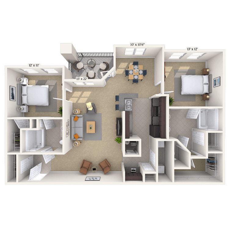 Floorplan image of unit 044103