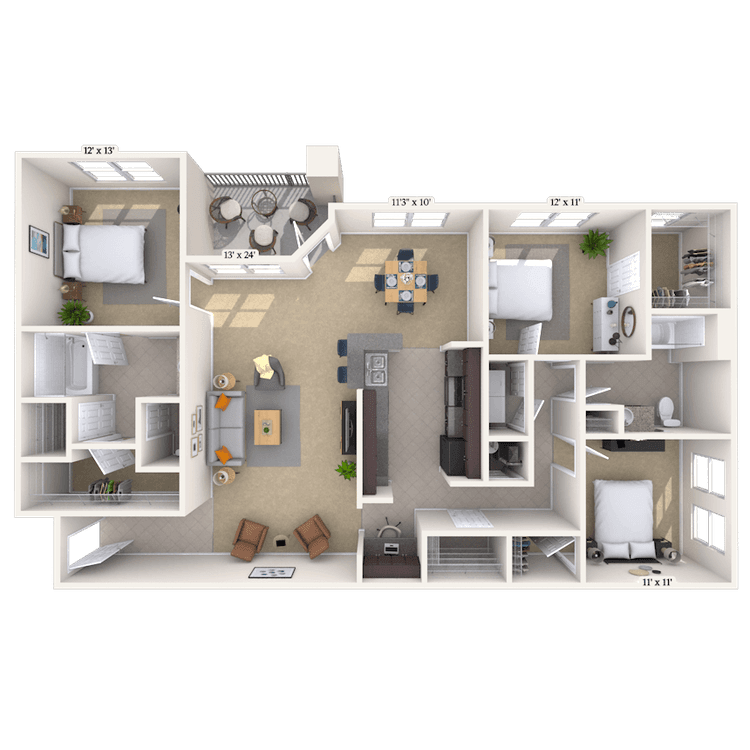 Floorplan image of unit 044201