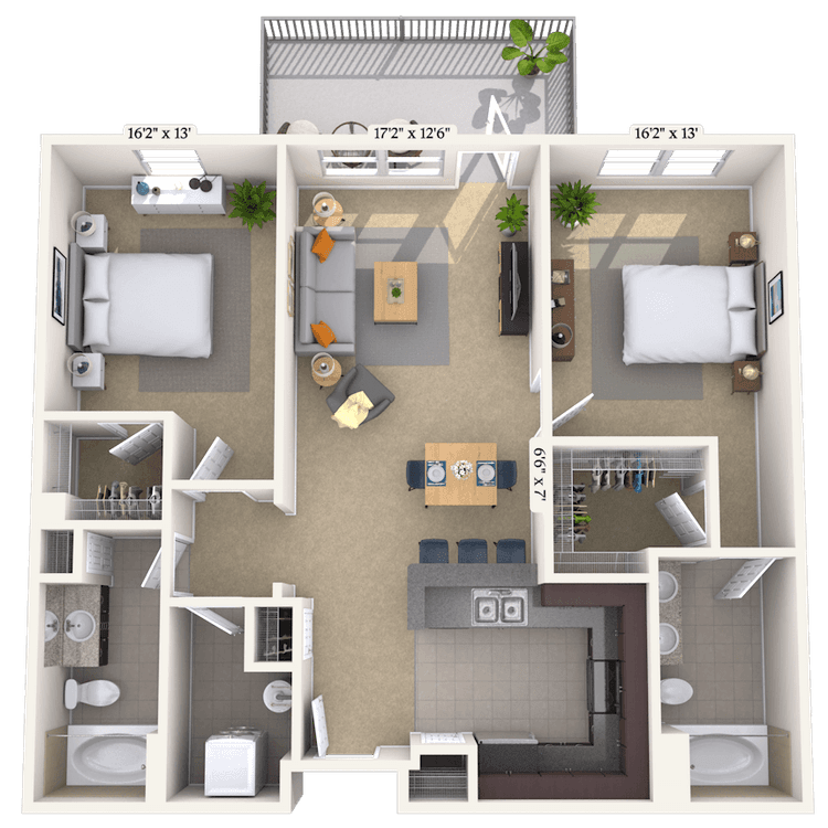 Floorplan image of unit 01116