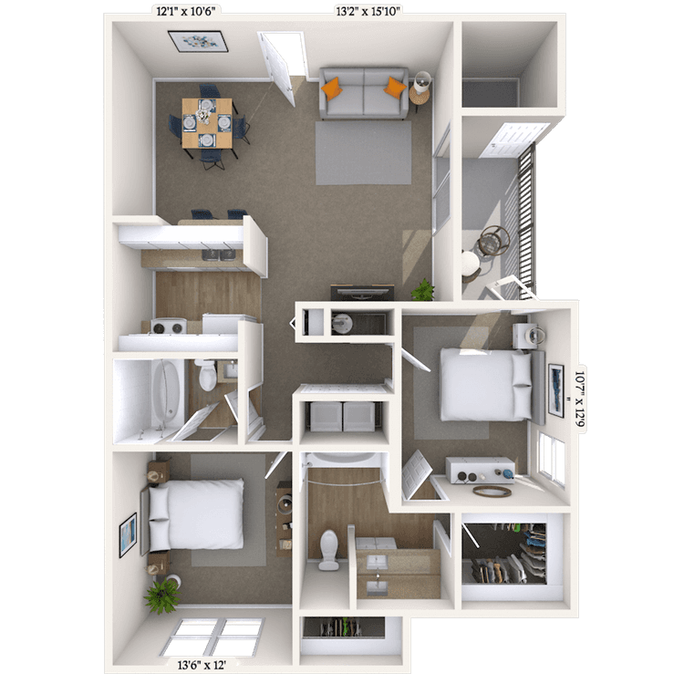 Floorplan image of unit 0210