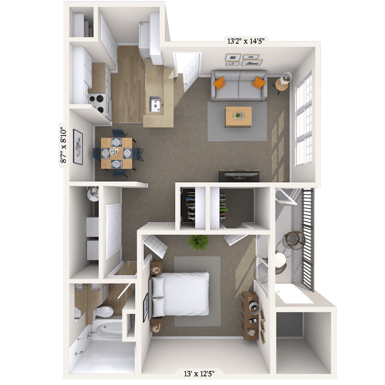 Floorplan image of unit 0405