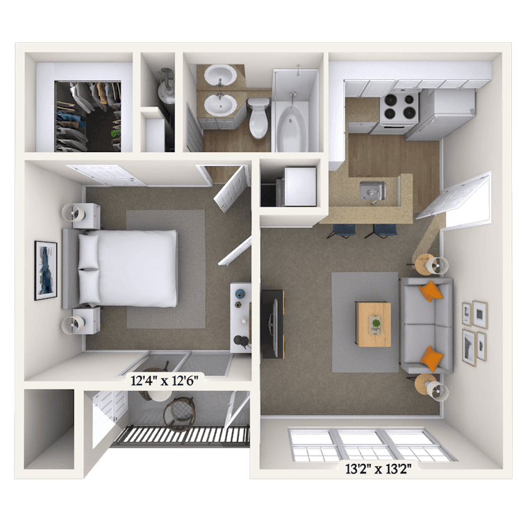 Floorplan image of unit 1106