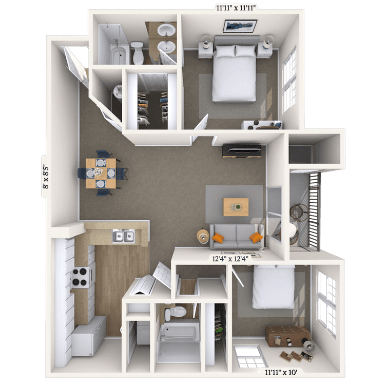 Floorplan image of unit 1415