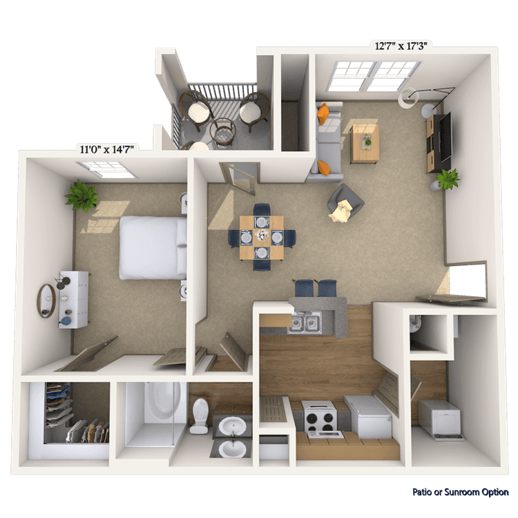 Floorplan image of unit 131307