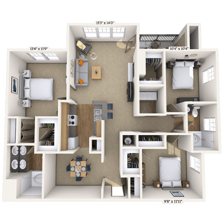 Floorplan image of unit 101019