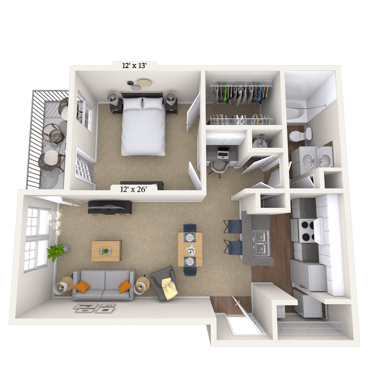 Floorplan image of unit 001233