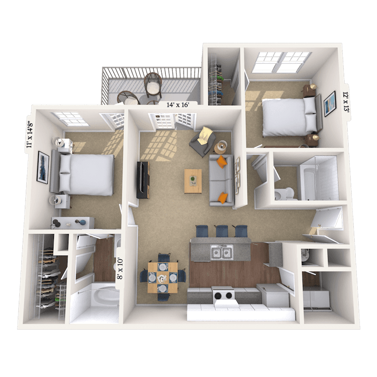 Floorplan image of unit 001322
