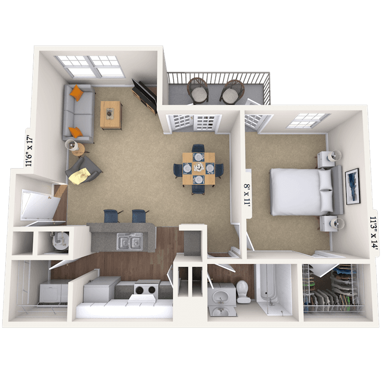 Floorplan image of unit 001411