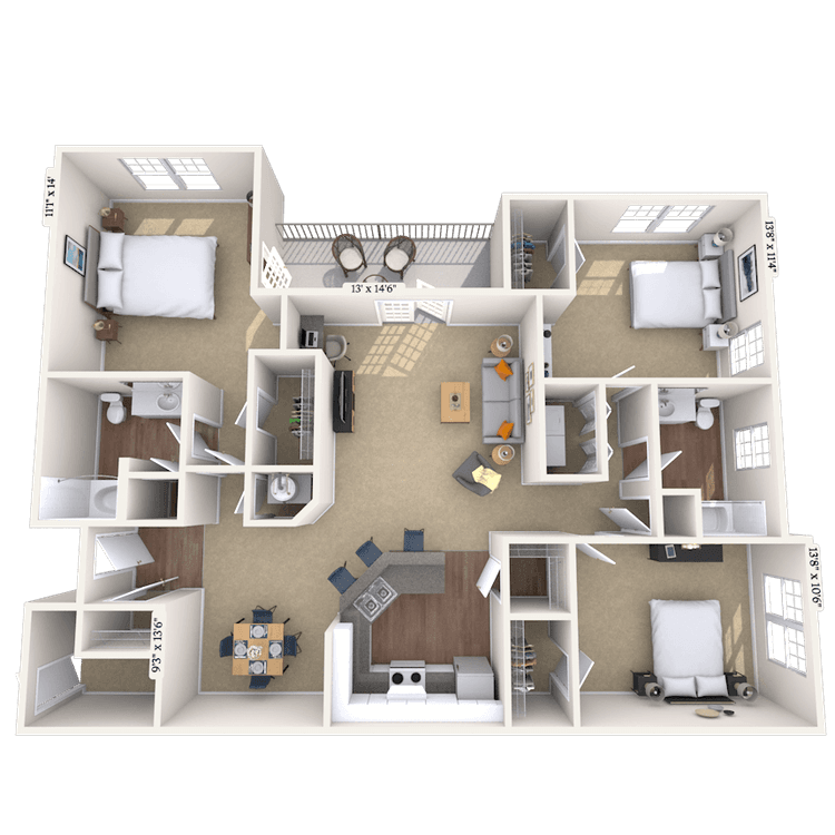 Floorplan image of unit 001531