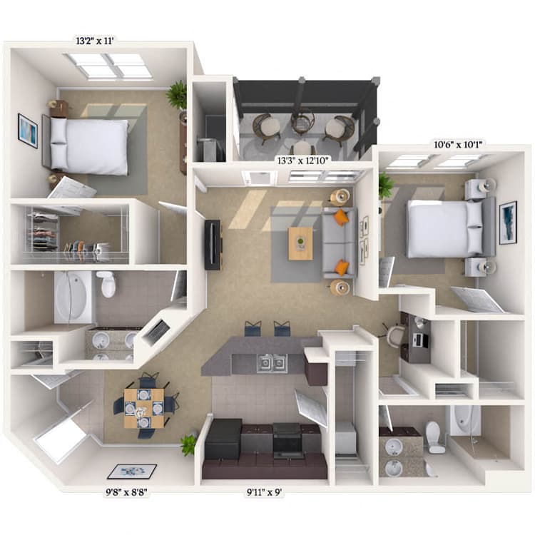 Floorplan image of unit 111128