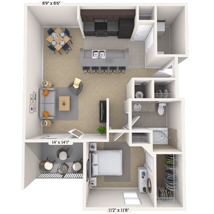 Floorplan image of unit 033108
