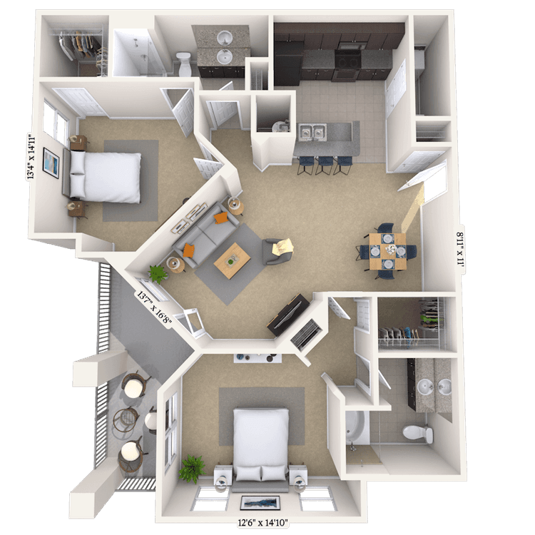 Floorplan image of unit 055201