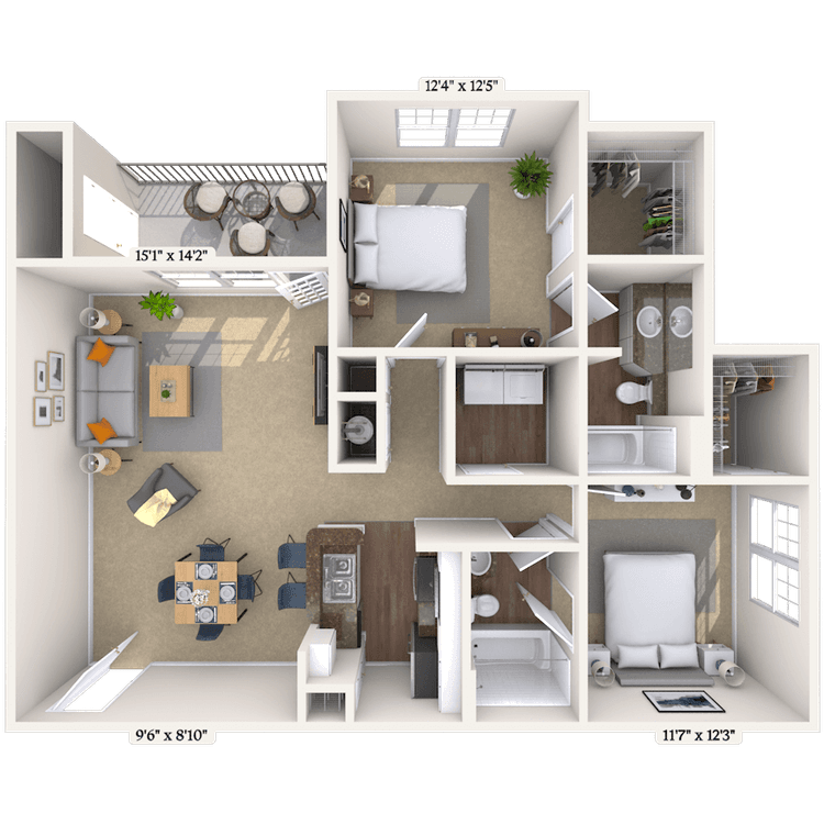 Floorplan image of unit 080811