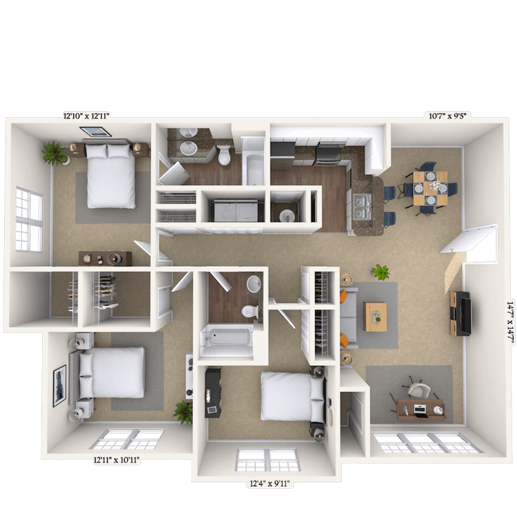 Floorplan image of unit 181821