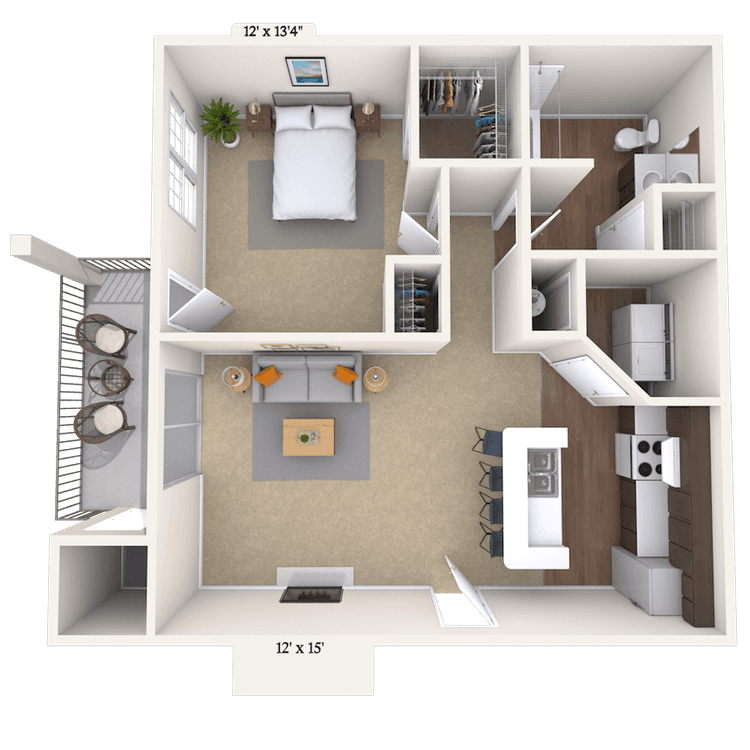 Floorplan image of unit 0110-206